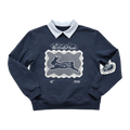 Madison Beer The Locket Tour collared navy blue sweatshirt