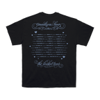 Black t-shirt with Madison Beer's The Locket Tour dates.