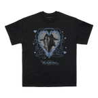 Black t-shirt with a graphic design of a heart and Madison Beer picture.