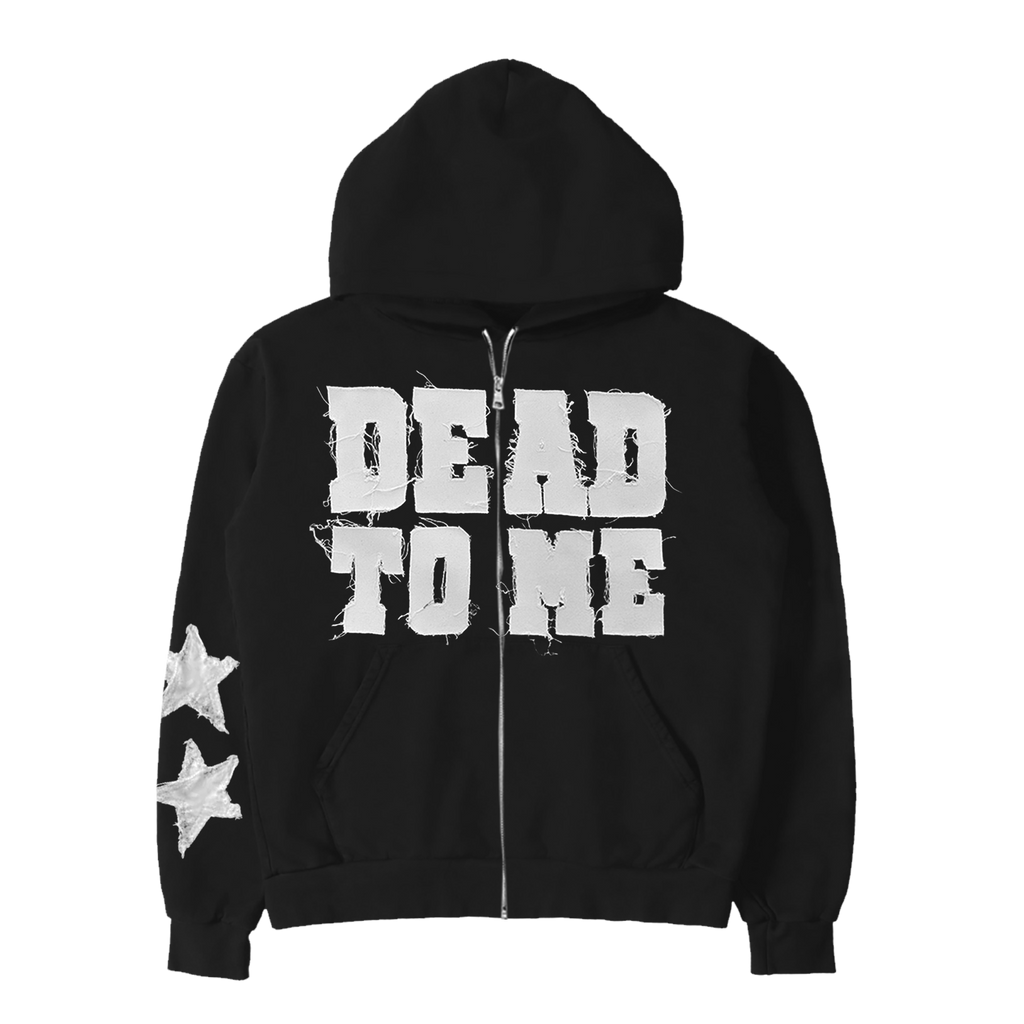 dead to me patch zip hoodie