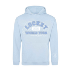 Light blue Madison Beer hoodie with 'Locket 2026 World Tour' text.